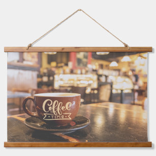 Gezellige Cafe Moments Hangend Wandkleed