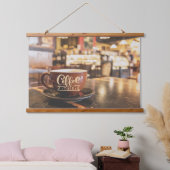 Gezellige Cafe Moments Hangend Wandkleed (Slaapkamer)