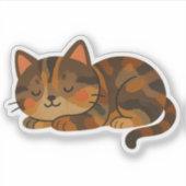 Gezellige Calico Dromen Sticker (Voorkant)