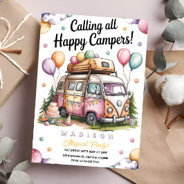 Gezellige Camper Viering Kaart