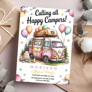 Gezellige Camper Viering Kaart
