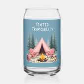 Gezellige Camping Esthetische Glamping Tent & Kamp Blikvorm Glas (Achterkant)