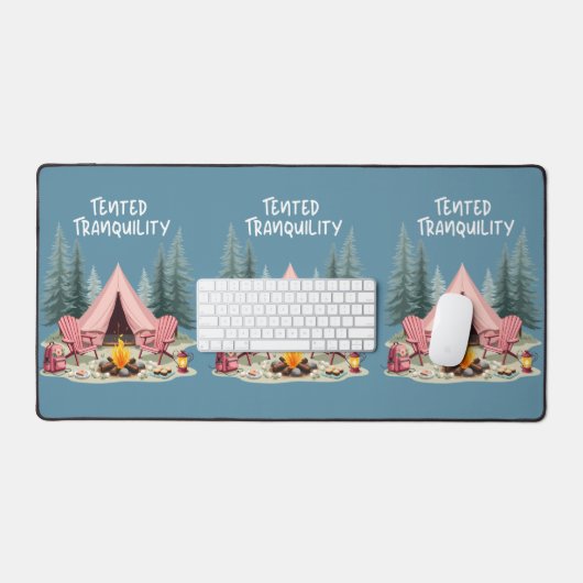 Gezellige Camping Esthetische Glamping Tent & Kamp Bureaumat (Keyboard & Muis)