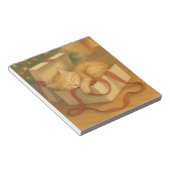 Gezellige Cat Nap Kerstmis Notitieblok (Schuin)