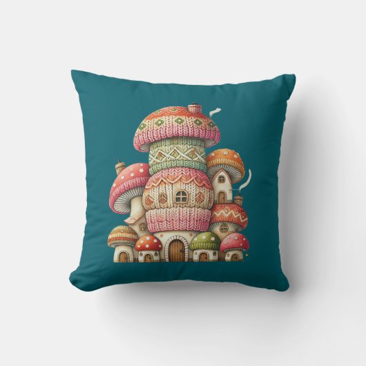 Gezellige champignons 2 kussen (Voorkant)