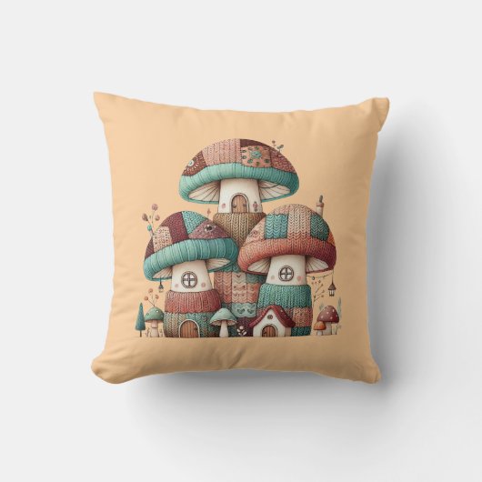 Gezellige champignons 8 kussen (Voorkant)