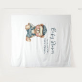 Gezellige charmante Baby shower achtergrond Wandkleed (Voorkant (horizontaal))