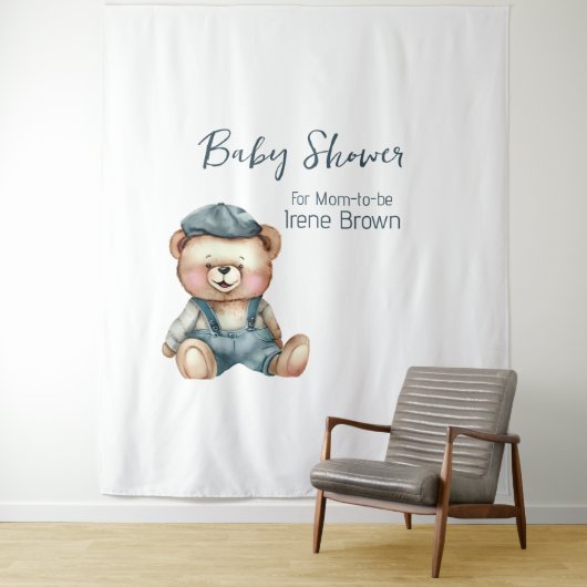 Gezellige charmante Baby shower achtergrond Wandkleed (In situ)