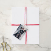 Gezellige Chihuahua in de sneeuw Cadeaulabel (Met Touw)