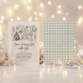 Gezellige Chinoiserie Sage Green Pink Christmas Pa Kaart