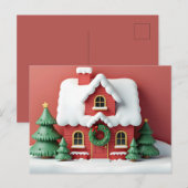 Gezellige Christmas Cottage Kaart (Voorkant / Achterkant)