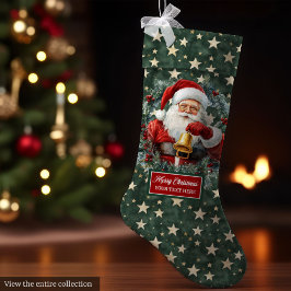 Gezellige Classic Santa Claus Stocking met Jouw na Grote Kerstsok