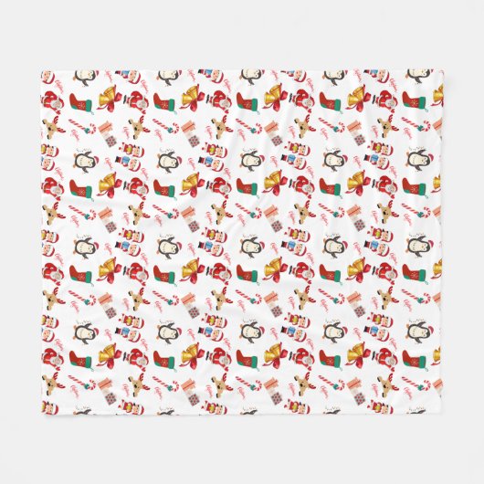Gezellige Claus: Kerst Snuggle Deken (Voorkant (Horizontaal))
