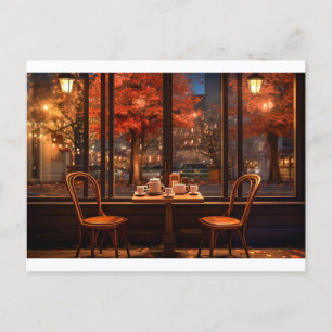 Gezellige coffeeshop briefkaart
