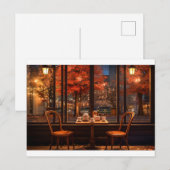 Gezellige coffeeshop briefkaart (Voorkant / Achterkant)