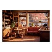 Gezellige coffeeshop perfect poster (Voorkant)