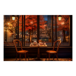 Gezellige coffeeshop perfect poster