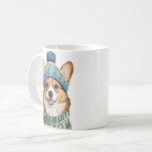Gezellige Corgi in Winter Gear Koffiemok (Voorkant links)