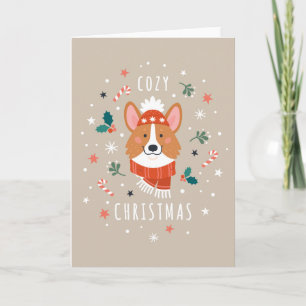 Gezellige Corgi - Kerstwarmte Feestdagen Kaart