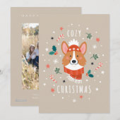 Gezellige Corgi - Kerstwarmte Feestdagenkaart (Voorkant / Achterkant)