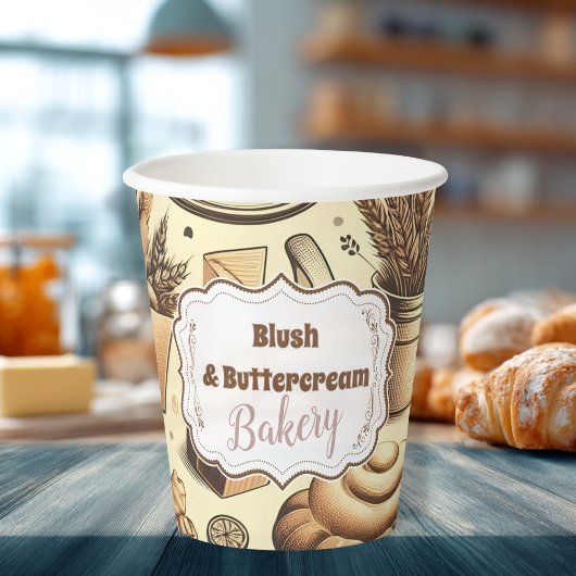 Gezellige Cottage Bakkerij Papieren Bekers