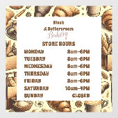 Gezellige Cottage Bakkerij Raamsticker (Vel)