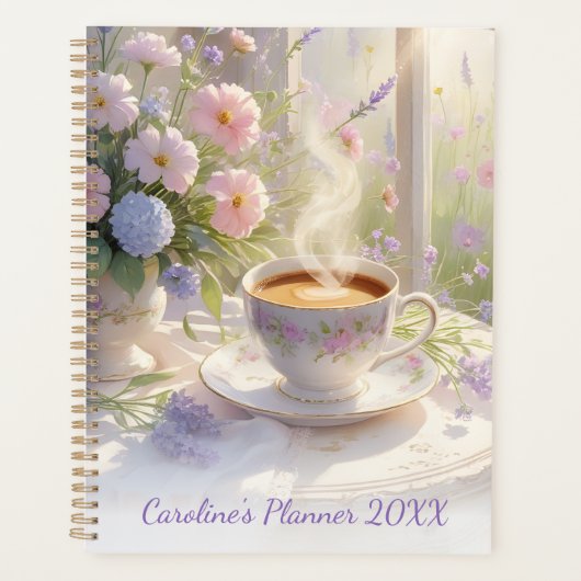 Gezellige Cottage Koffie & Wildflowers · Rustieke  Planner (Voorkant)