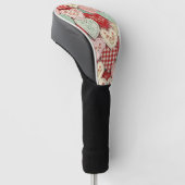 Gezellige Cottage Patchwork Hart Geruite Ontwerp Golfheadcover (Schuin)