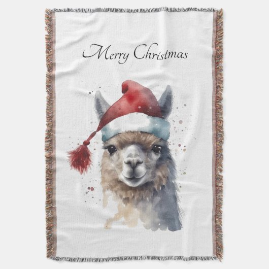 Gezellige Cottagecore Alpaca Kerst Deken (Voorkant Verticaal)