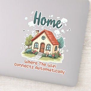 Gezellige Cottagecore Home Whimsical House Art Sticker
