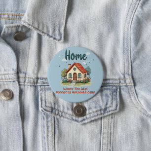 Gezellige Cottagecore Thuis Whimsical Huis Kunst Ronde Button 7,6 Cm