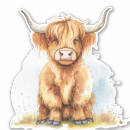 Gezellige Country Charm Highland Koe Sticker