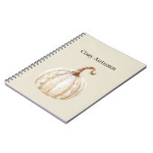 Gezellige Crème Pompoen Notitieboek (Linkerzijde)