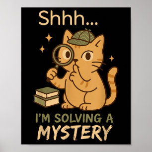 Gezellige Crime Club Mystery Reader Bookish Sleuth Poster