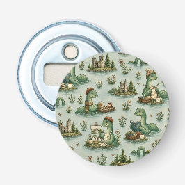 Gezellige Cryptiden Nessie Loch Ness Monster hobby Button Flesopener