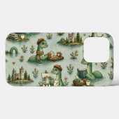Gezellige Cryptiden Nessie Loch Ness Monster hobby Case-Mate iPhone Case (Achterkant (horizontaal))