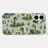 Gezellige Cryptiden Nessie Loch Ness Monster hobby Case-Mate iPhone Case (Achterkant (horizontaal))