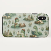 Gezellige Cryptiden Nessie Loch Ness Monster hobby Case-Mate iPhone Case (Achterkant (horizontaal))
