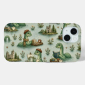 Gezellige Cryptiden Nessie Loch Ness Monster hobby Case-Mate iPhone Case (Achterkant (horizontaal))