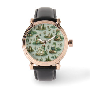 Gezellige Cryptiden Nessie Loch Ness Monster hobby Horloge