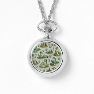 Gezellige Cryptiden Nessie Loch Ness Monster hobby Horloge