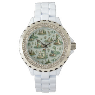 Gezellige Cryptiden Nessie Loch Ness Monster hobby Horloge