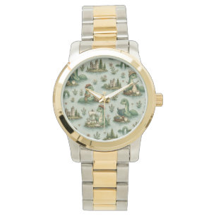 Gezellige Cryptiden Nessie Loch Ness Monster hobby Horloge