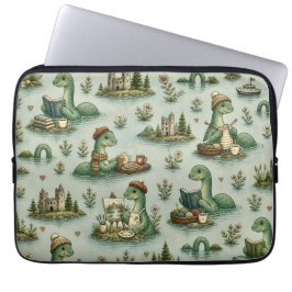 Gezellige Cryptiden Nessie Loch Ness Monster hobby Laptop Sleeve