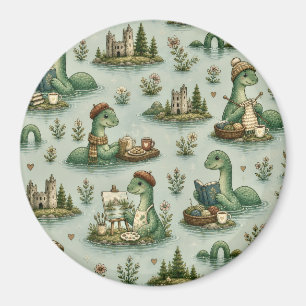 Gezellige Cryptiden Nessie Loch Ness Monster hobby Magneet