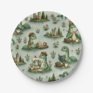 Gezellige Cryptiden Nessie Loch Ness Monster hobby Papieren Bordje