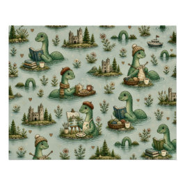 Gezellige Cryptiden Nessie Loch Ness Monster hobby Perfect Poster