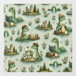 Gezellige Cryptiden Nessie Loch Ness Monster hobby Raamsticker