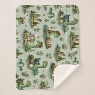 Gezellige Cryptiden Nessie Loch Ness Monster hobby Sherpa Deken