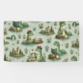 Gezellige Cryptiden Nessie Loch Ness Monster hobby Spandoek